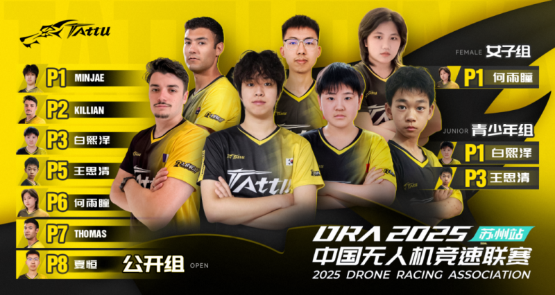 中國無人機(jī)競速聯(lián)賽Tattu飛手得獎(jiǎng)