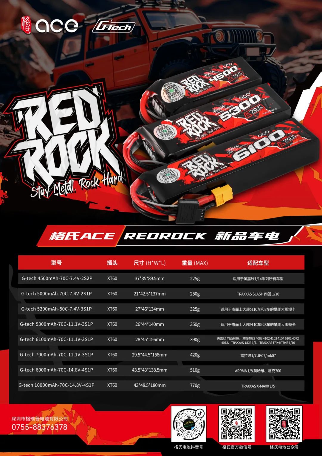 Red Rock車(chē)電電池
